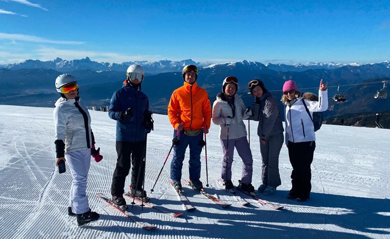 Team skiing trip